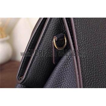 Replica Hermes Stirrup Shoulder Bag Black 608089