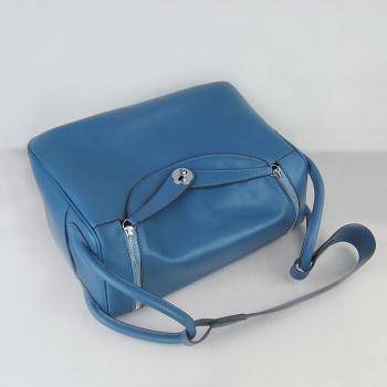 Hermes Lindy 6208 Ladies Cross Body Bag Blue HM09146