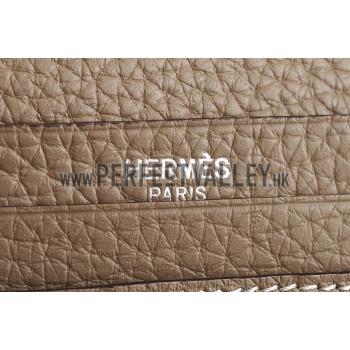 Hermes Bearn Wallet Etoupe Grey 608077