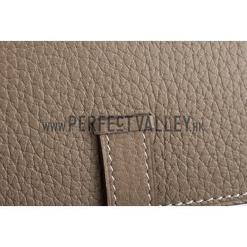 Hermes Bearn Wallet Etoupe Grey 608077