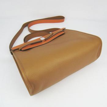 Hermes Herbag 60667 2way Cow Leather Coffee Replica