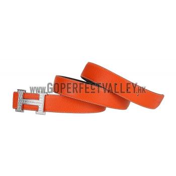 Hermes Orange With Silver 