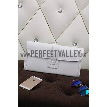 Cheap Hermes Jige Elan 29 White Clutch 608015