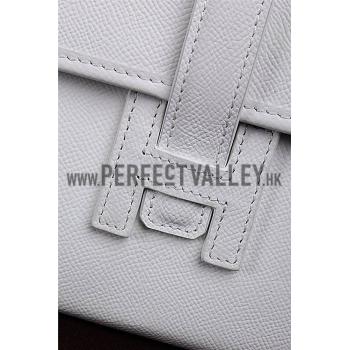 Cheap Hermes Jige Elan 29 White Clutch 608015