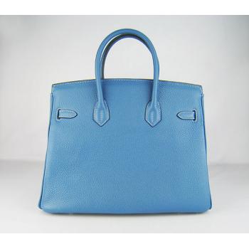 Cheap Hermes Birkin 6089 Handbag Blue HM09308