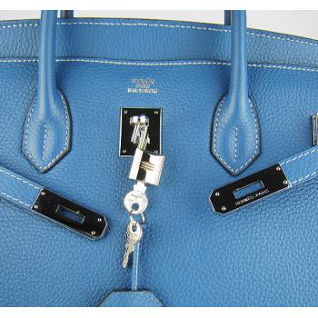 Cheap Hermes Birkin 6089 Handbag Blue HM09308