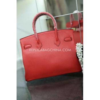 Hermes Birkin Handbag Red