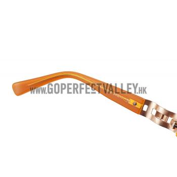 Replica Hermes Oversized Round Frame Brown Sunglasses 308099