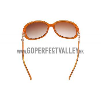 Replica Hermes Oversized Round Frame Brown Sunglasses 308099