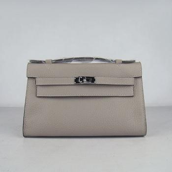 Hermes Clutches H008 Ladies Cow Leather Grey Bag