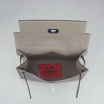 Hermes Clutches H008 Ladies Cow Leather Grey Bag