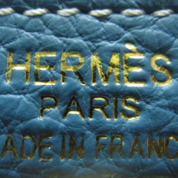 Hermes Original leather H1043 2way Lambskin Blue Bag