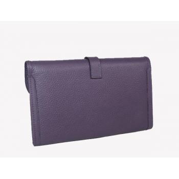 Hermes Wallet H1528 Wallet Cow Leather Purple Replica