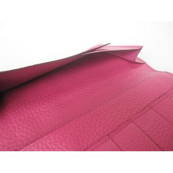 Hermes Wallet H2007 Ladies Cow Leather Pink