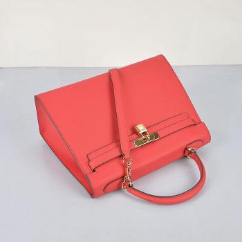 Hermes Original leather 6108 Lambskin Red Bag