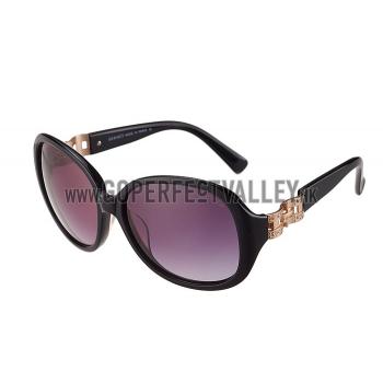 Cheap Hermes Oversized Round Frame Black Sunglasses 308097