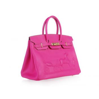 Hermes Original leather HB35 Ladies Pink Handbag