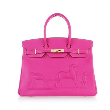 Hermes Original leather HB35 Ladies Pink Handbag