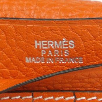 Hermes Wallet H009 Wallet Cow Leather Orange Replica