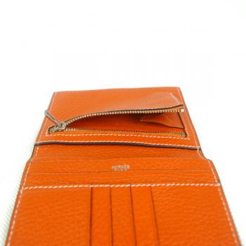 Hermes Wallet H009 Wallet Cow Leather Orange Replica