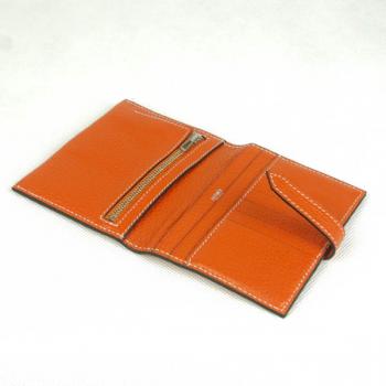 Hermes Wallet H009 Wallet Cow Leather Orange Replica