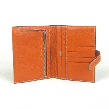 Hermes Wallet H009 Wallet Cow Leather Orange Replica