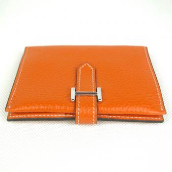 Hermes Wallet H009 Wallet Cow Leather Orange Replica