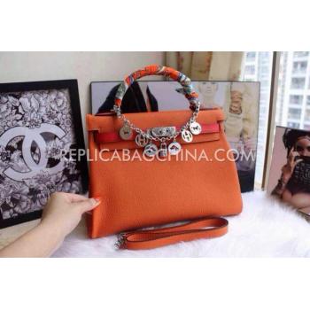 Hermes Kelly Handbag Orange