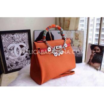 Hermes Kelly Handbag Orange