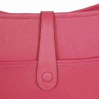 Hermes Evelyne 62651 Cross Body Bag Cow Leather Pink