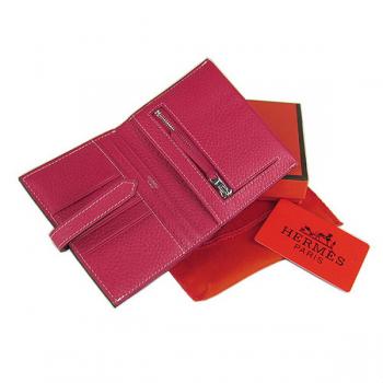 Hermes Wallet H006 Cow Leather Red