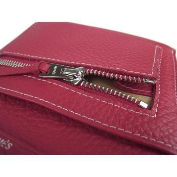 Hermes Wallet H006 Cow Leather Red