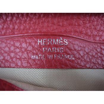 Hermes Wallet H006 Cow Leather Red