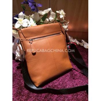 Hermes Mens Shoulder Bag Leather Brown