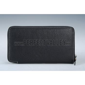 Hermes Evelyne Long Wallet Black  608017