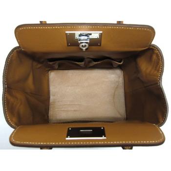 Hermes Toolbox H1220 2way Cow Leather Coffee