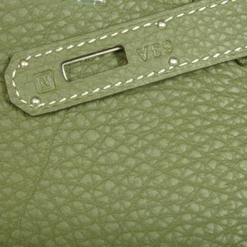 Hermes Original leather HB35 Ladies Cow Leather Green Replica