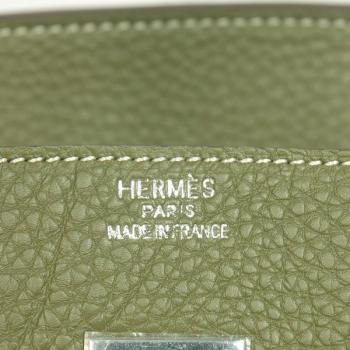 Hermes Original leather HB35 Ladies Cow Leather Green Replica