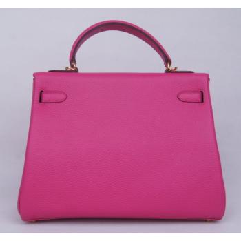 Hermes Kelly H1043 2way Cow Leather Pink Handbag Replica