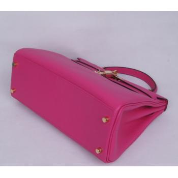 Hermes Kelly H1043 2way Cow Leather Pink Handbag Replica