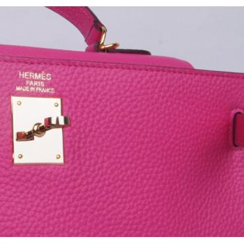 Hermes Kelly H1043 2way Cow Leather Pink Handbag Replica