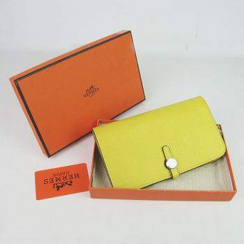 Hermes Wallet H001 Wallet Cow Leather Green Replica