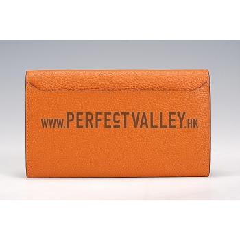 Hermes Constance Long Wallet Orange 608080