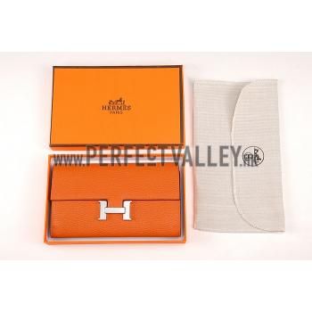 Hermes Constance Long Wallet Orange 608080