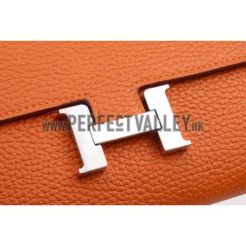 Hermes Constance Long Wallet Orange 608080