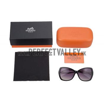 Hermes Chain Motif Black Sunglasses 307834