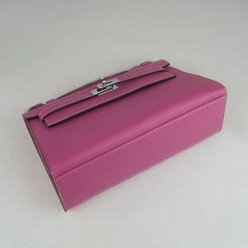 Cheap Hermes Clutches H008 Cow Leather Pink Handbag Replica