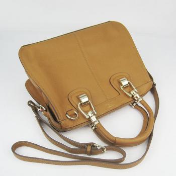 Hermes  bags 60669 2way Lambskin Coffee