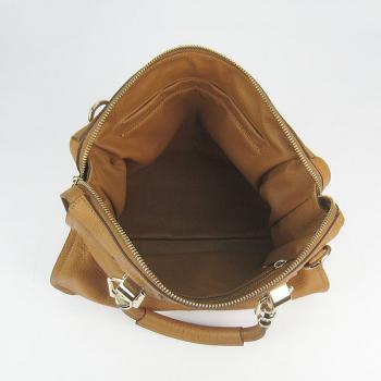 Hermes  bags 60669 2way Lambskin Coffee