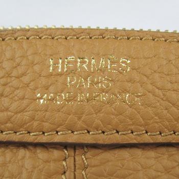 Hermes  bags 60669 2way Lambskin Coffee